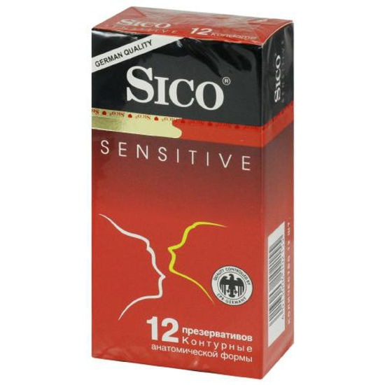 Презервативи Sico (Сіко) sensitive контурні зі смазкою №12